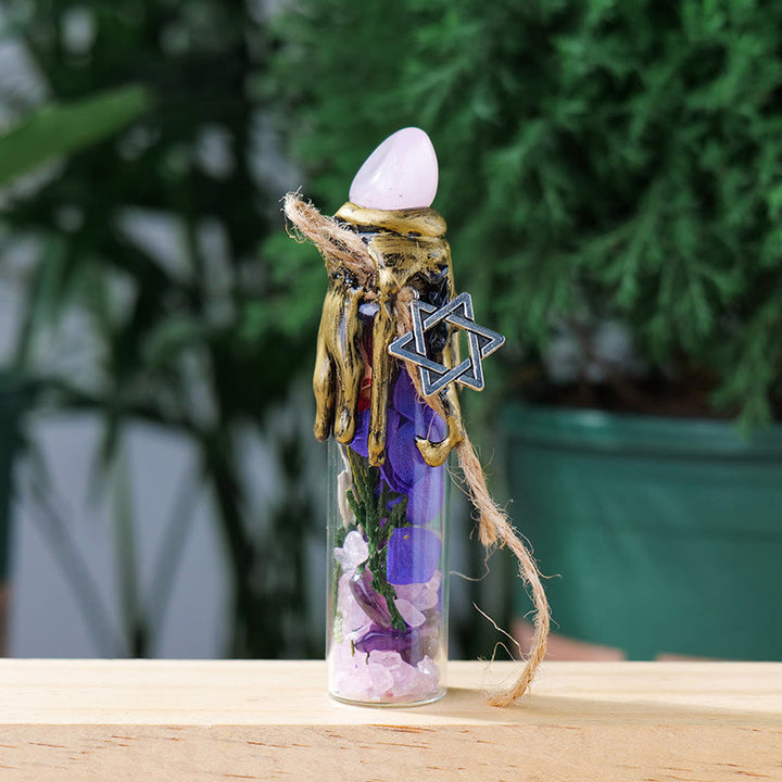 Olivenorma "Witch's Wish" - Bottiglia energetica in pietra grezza di cristallo naturale 