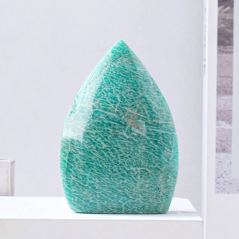 Ornamenti a forma di fiamma in cristallo naturale Olivenorma, decorazione con pietre preziose