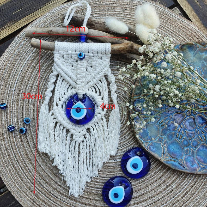 Olivenorma Evil Eye Wall Hanging Decorazione fatta a mano Ornamento 