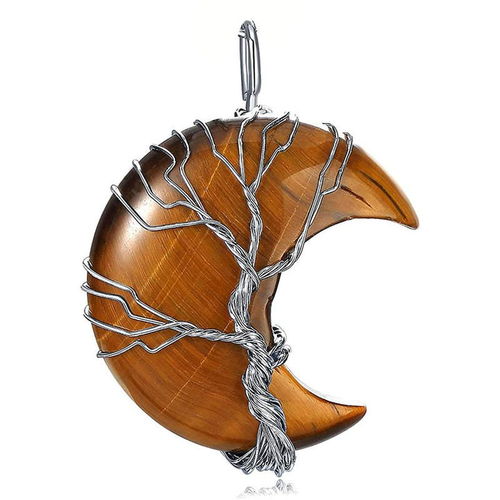 Collana con luna in cristallo naturale Olivenorma