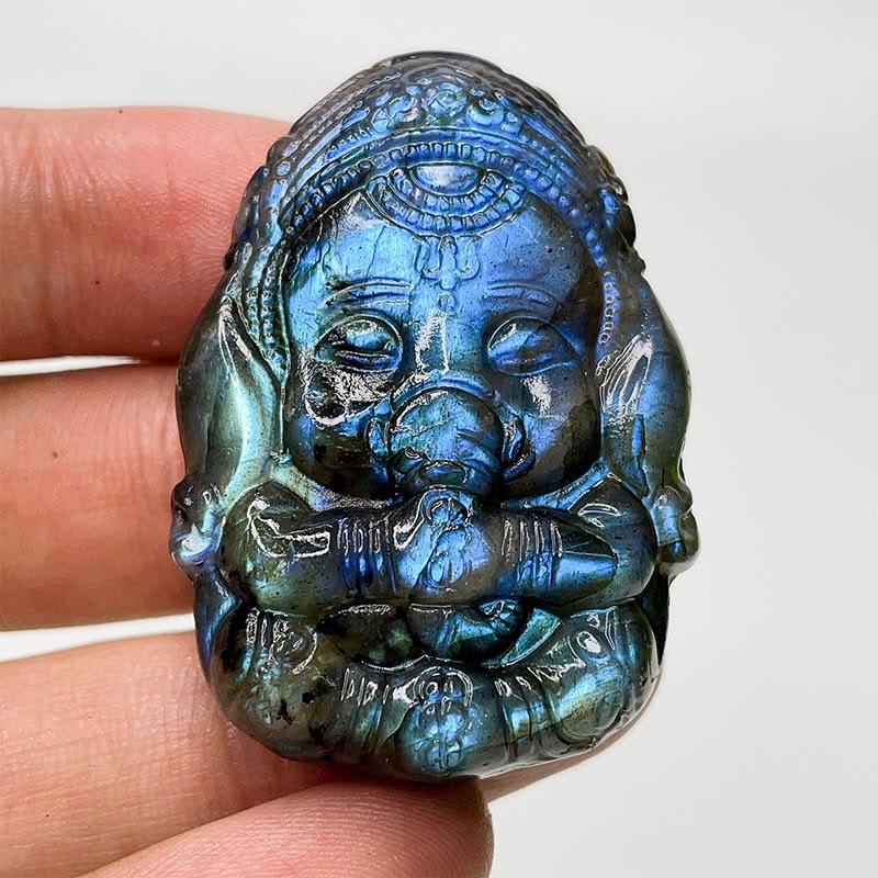 Ornamenti con faccia di luna in labradorite naturale Olivenorma , decorazione con pietre preziose 