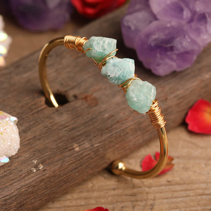 Bracciale vintage Olivenorma con pietre preziose di cristallo grezzo