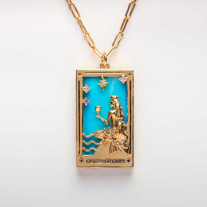 Collana Olivenorma Zircone Oro Placcato Tarocchi Olio Goccia