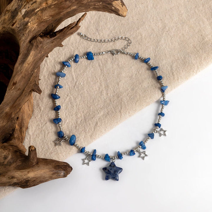 Olivenorma Bohemia Star Nappa Collana girocollo in cristallo 