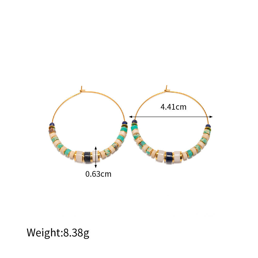 Olivenorma Lapislazzuli Pietra dell'Imperatore Agalmatolite Set di Gioielli 