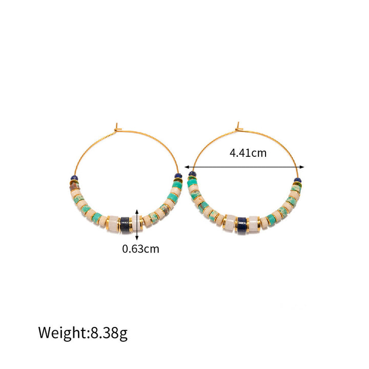 Olivenorma Lapislazzuli Pietra dell'Imperatore Agalmatolite Set di Gioielli 