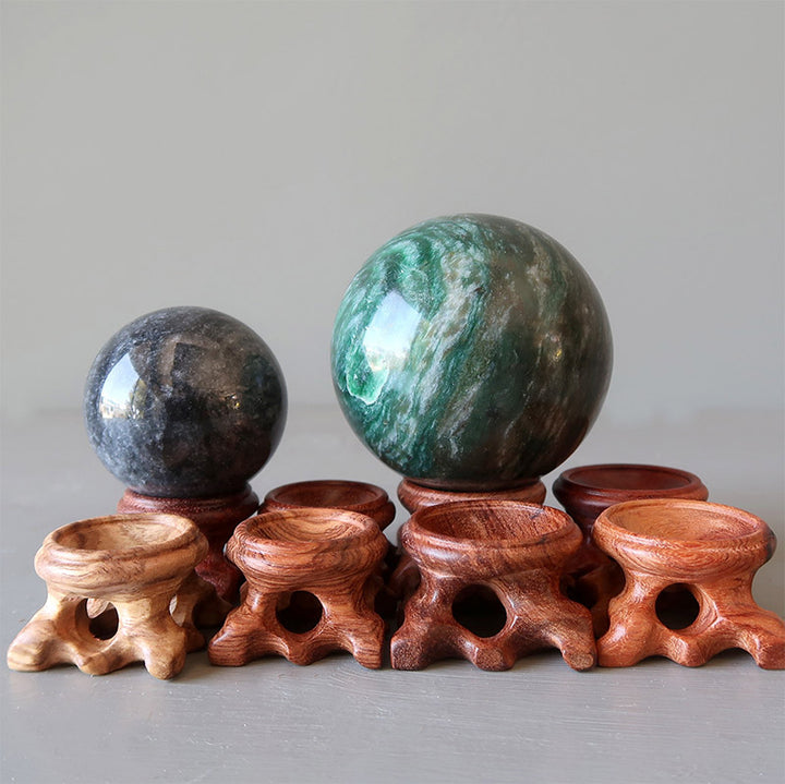 Olivenorma Wood Stands per sfere di cristallo Uova Pastorale Decorazione Display 