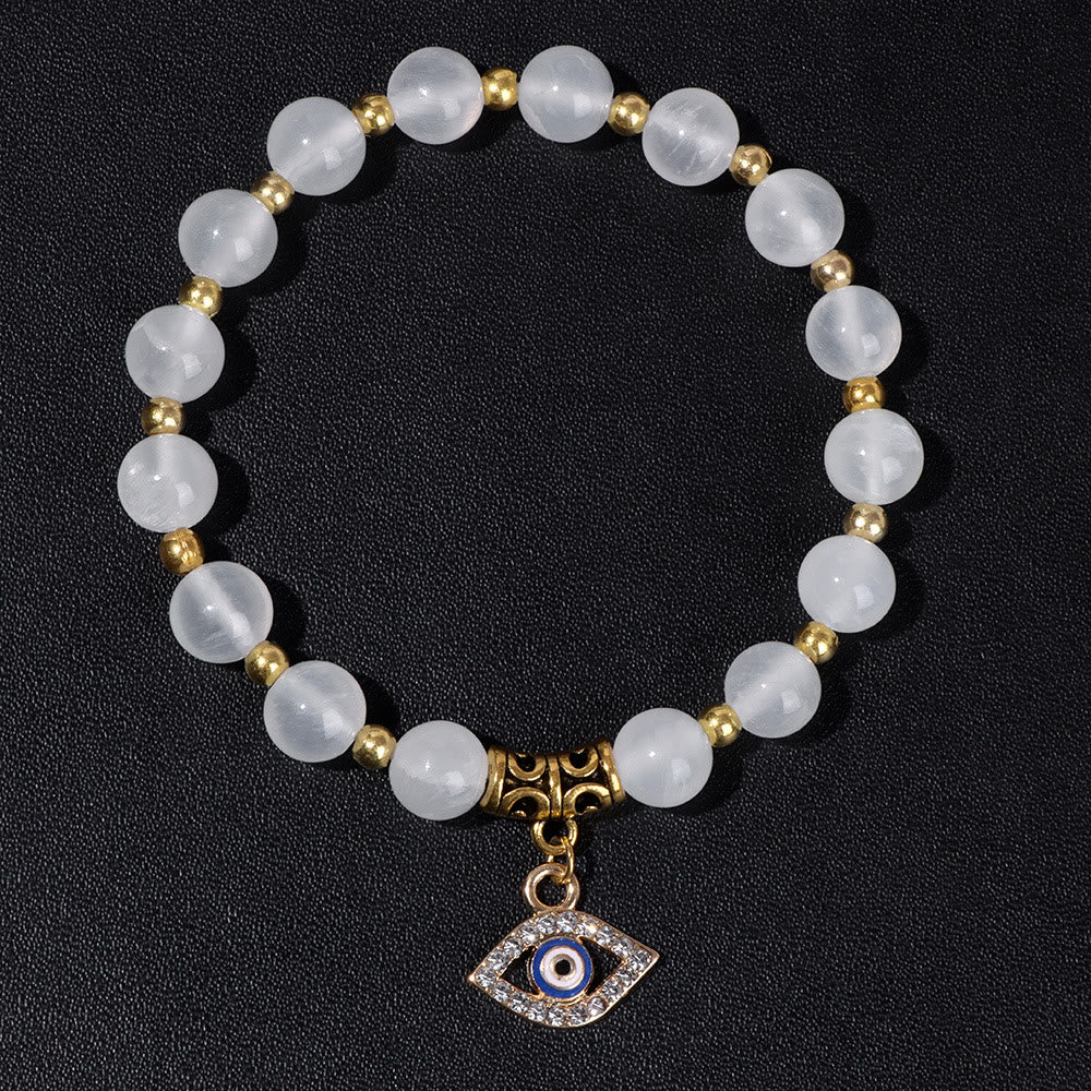 Bracciale con ciondolo malocchio in pietra naturale Olivenorma