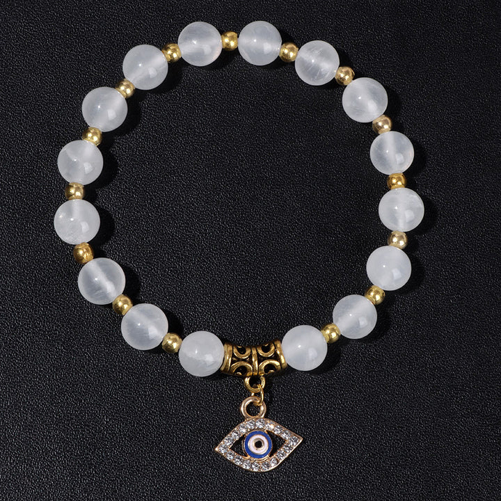 Bracciale con ciondolo malocchio in pietra naturale Olivenorma