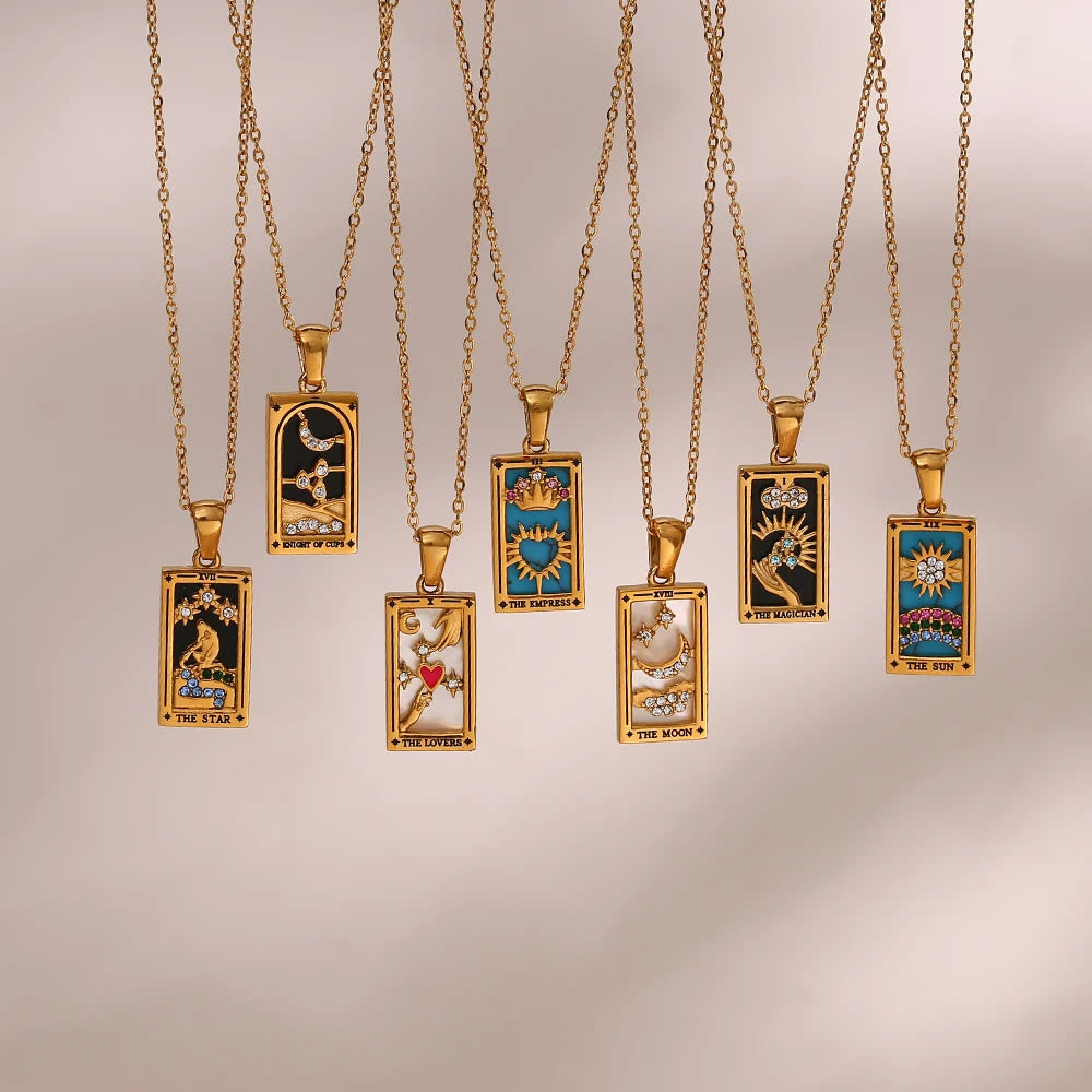 Olivenorma "Sun Lovers Star Moon" Tarocchi Collana Segno 