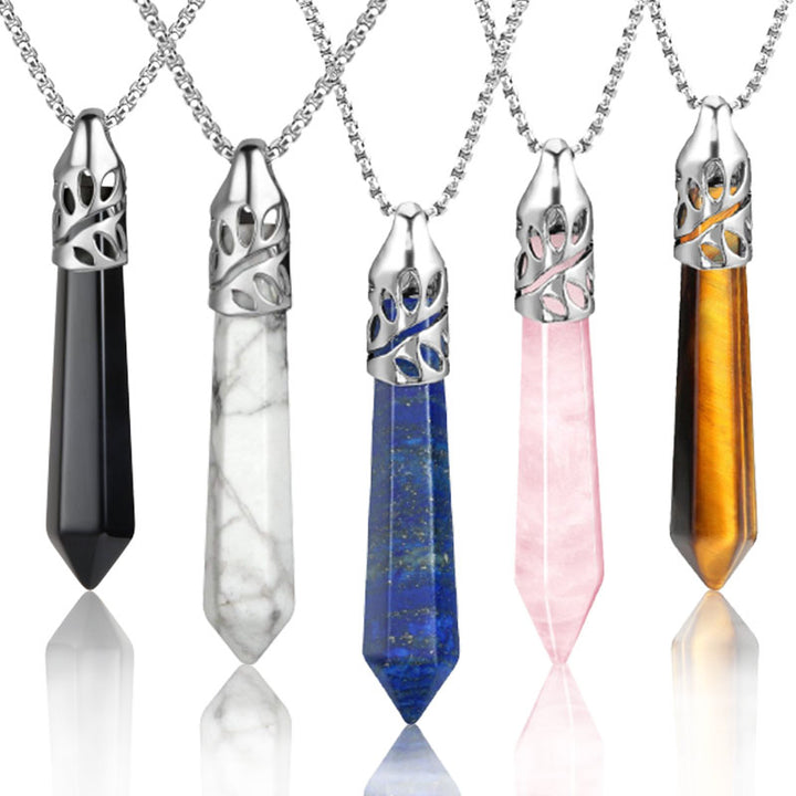 Collana con pietre preziose di protezione dai proiettili di cristallo