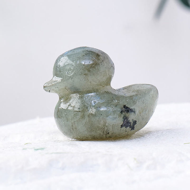 Olivenorma 1.2 pollici quarzo cristallo anatra intaglio decorazione pietra preziosa