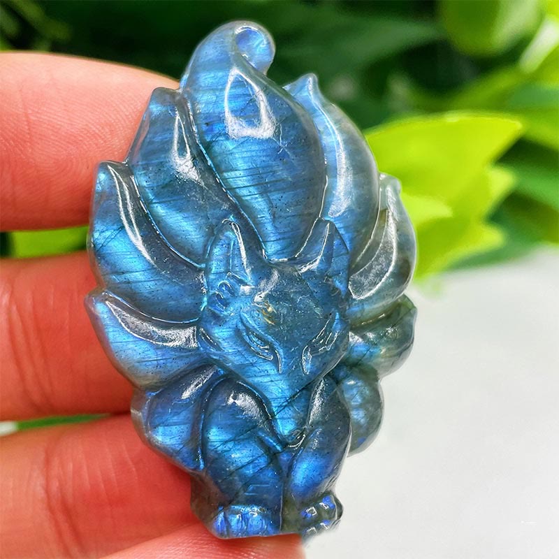 Ornamenti con faccia di luna in labradorite naturale Olivenorma , decorazione con pietre preziose 