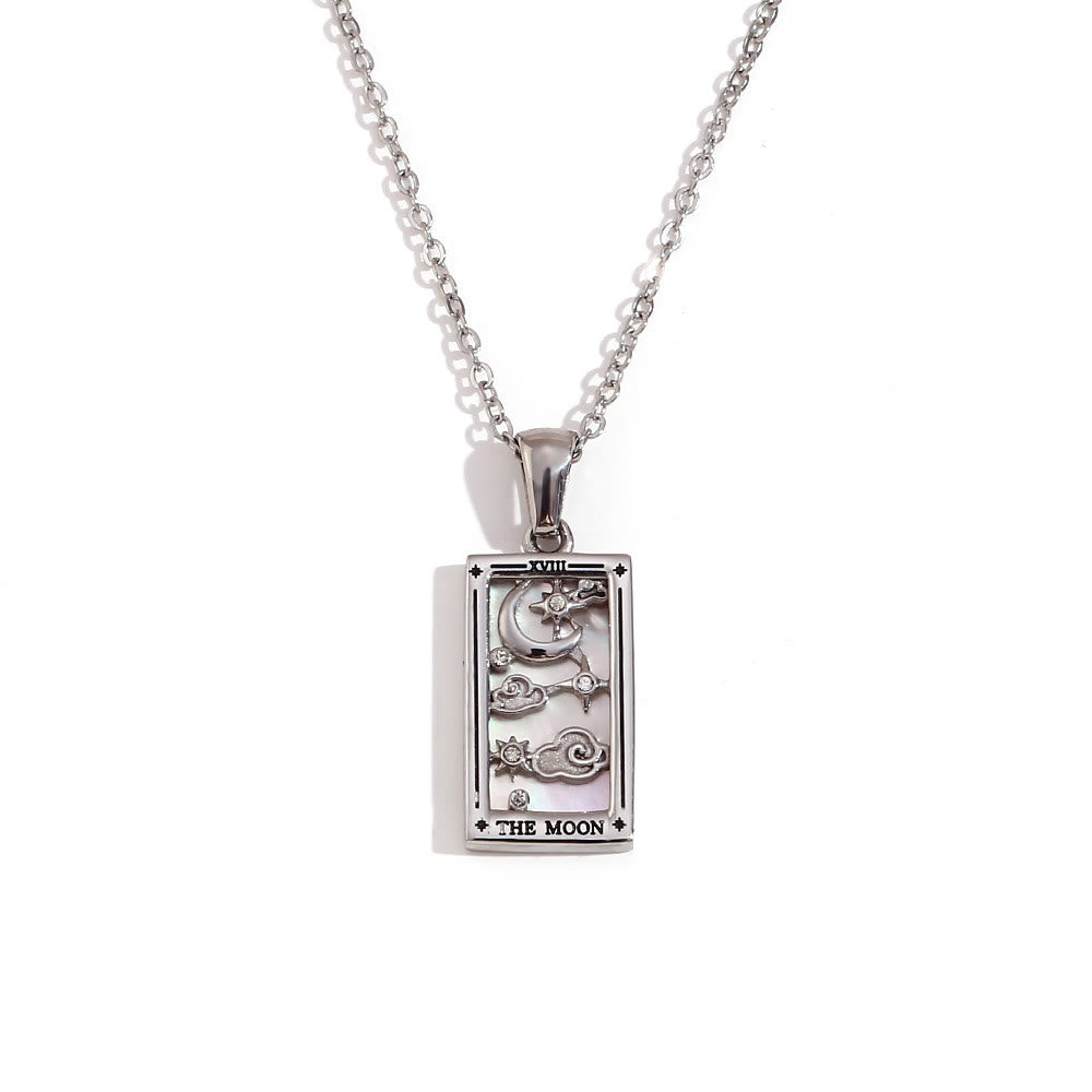 Collana con tarocchi in acciaio inossidabile placcato oro 18k Olivenorma 