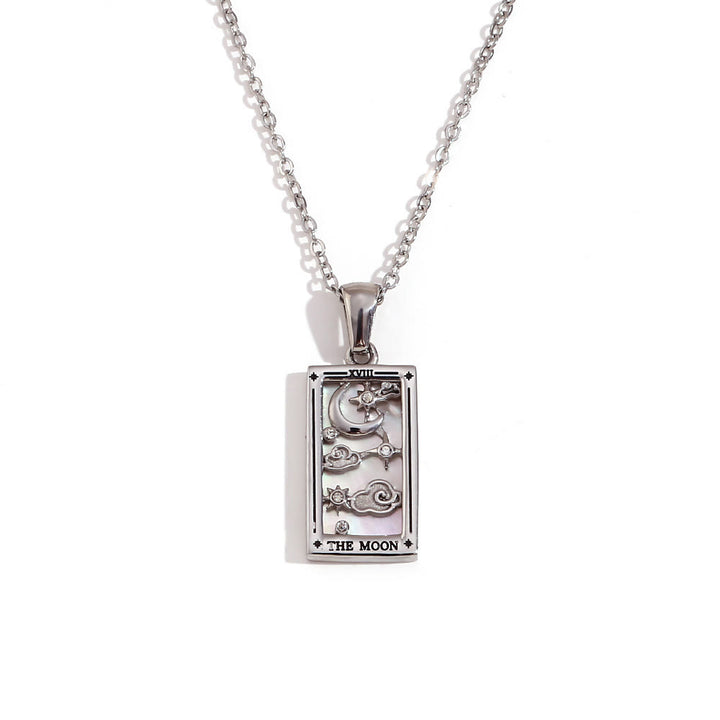 Collana con tarocchi in acciaio inossidabile placcato oro 18k Olivenorma 