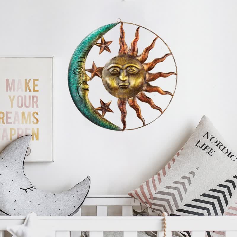 Decorazione murale Olivenorma Sole Luna Faccia