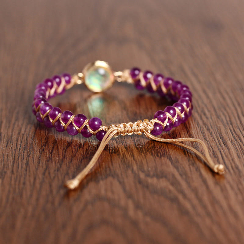 Bracciale intrecciato con pietre preziose Olivenorma 