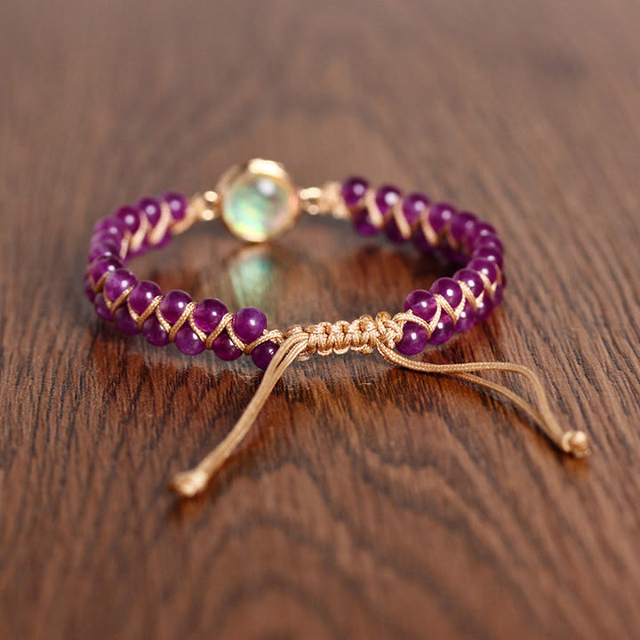 Bracciale intrecciato con pietre preziose Olivenorma 