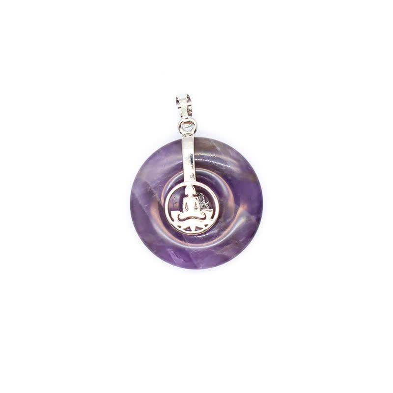 Collana con fibbia della pace in cristallo naturale Olivenorma e albero della vita