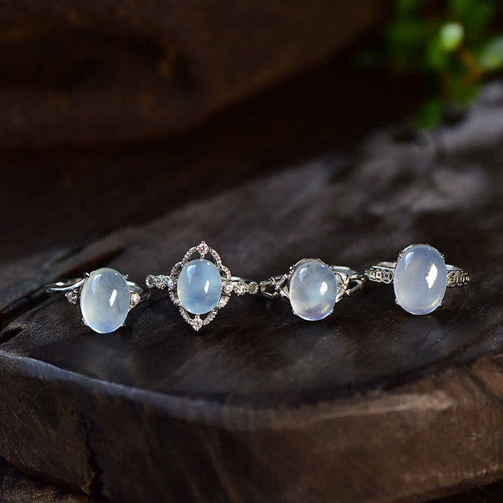 Anello positivo in acquamarina naturale Olivenorma 