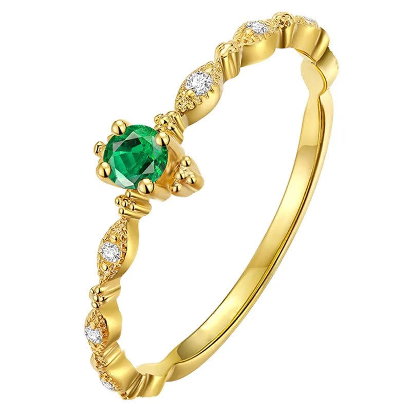 Anello Olivenorma Emerald White Zirconia