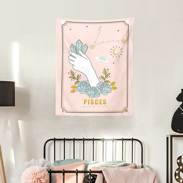 Olivenorma Mano Magica Tarocchi Zodiaco Arazzo 