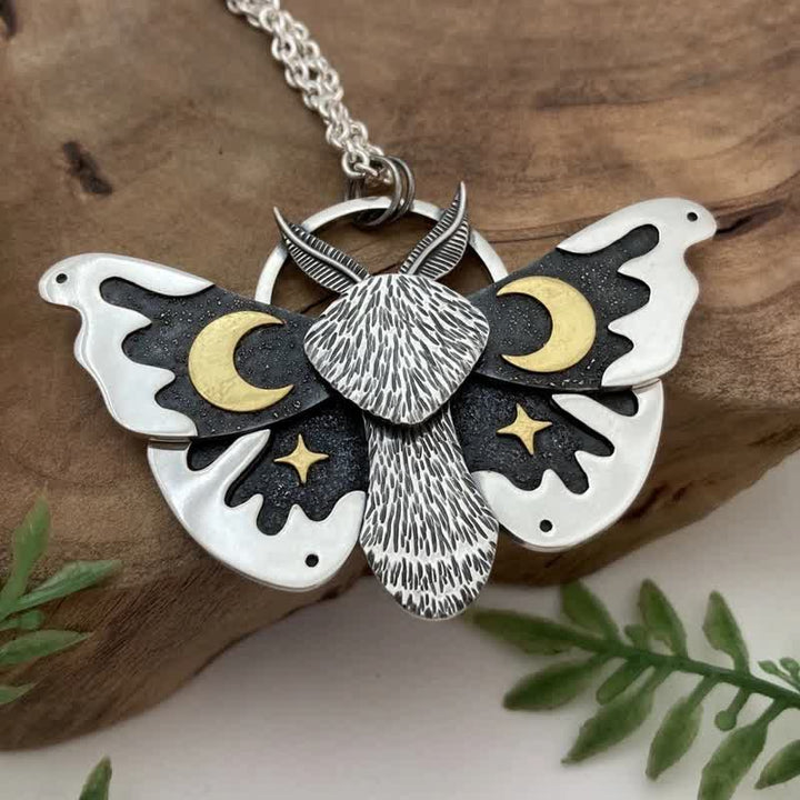 Collana Olivenorma Bohemia Vintage in argento con falena - image 2