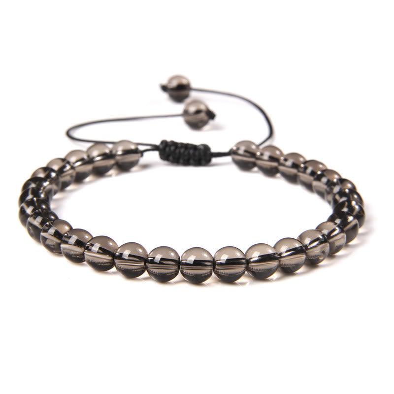 Bracciale intrecciato con perline di pietra naturale Olivenorma da 6 mm 