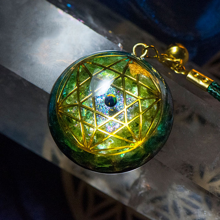 Collana di purificazione in Moroxite Olivenorma con Peridoto