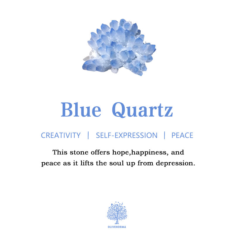Collana di protezione in quarzo blu Olivenorma con ametista 