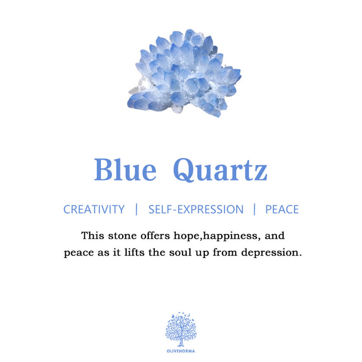 Collana di protezione in quarzo blu Olivenorma con ametista 