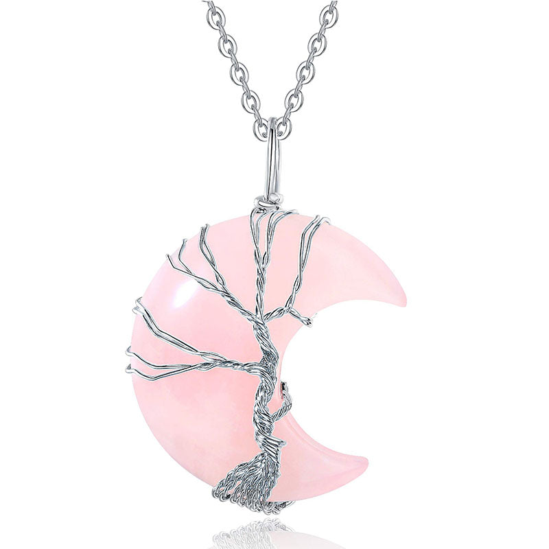 Collana con luna e chakra naturale Olivenorma