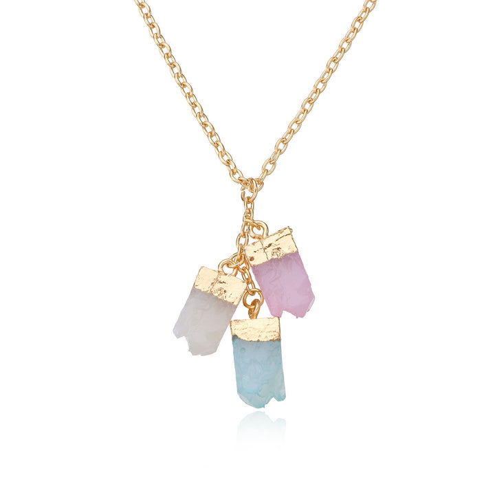 Collana con ciondolo in cristallo colorato Olivenorma 