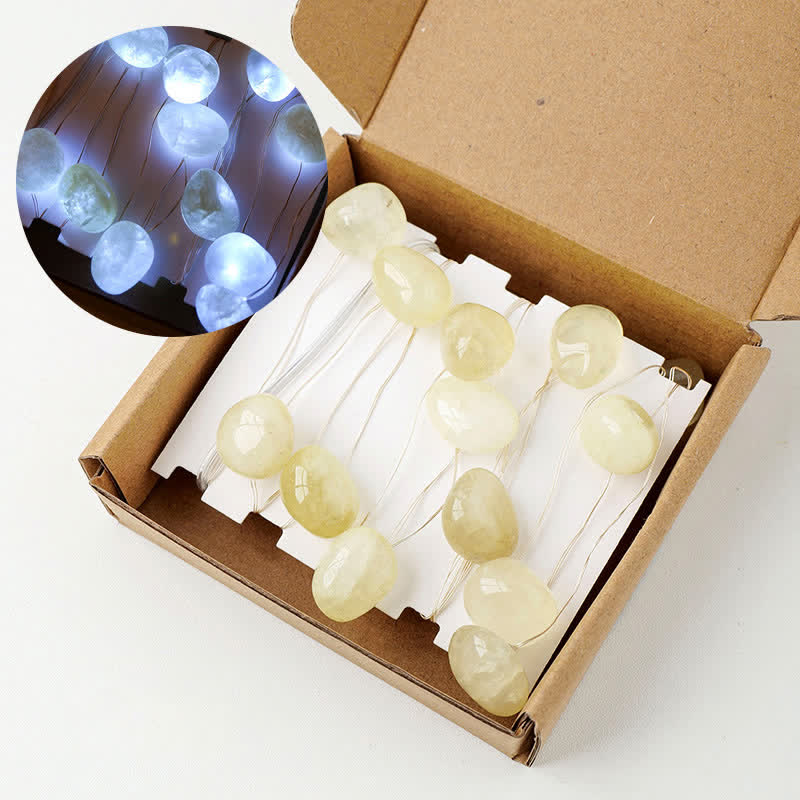 Olivenorma Lampada in pietre lucide di cristallo naturale per l'atmosfera natalizia