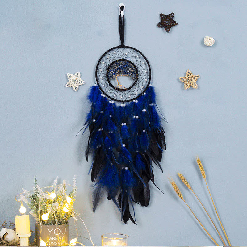 Olivenorma Crystal Tree Of Life Piuma Glow Dream Catcher 