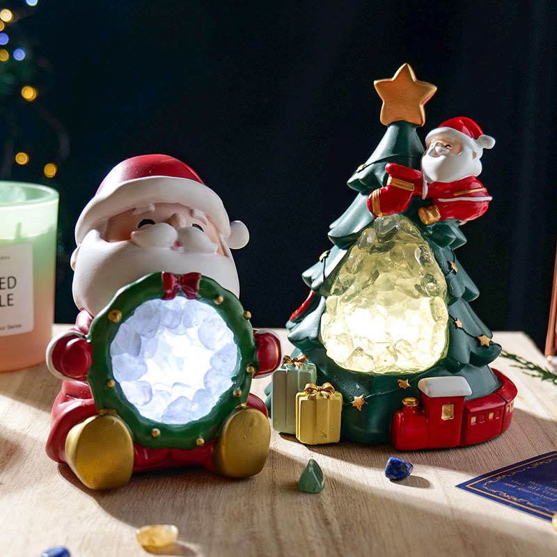 Olivenorma Ghiaia di cristallo Luce notturna di Natale Decorazione per la casa con pietre preziose - image 7