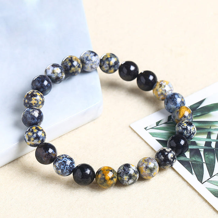 Bracciale in pietra di diaspro blu oceano naturale Olivenorma 