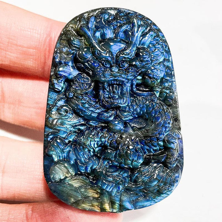 Ornamenti con faccia di luna in labradorite naturale Olivenorma , decorazione con pietre preziose 