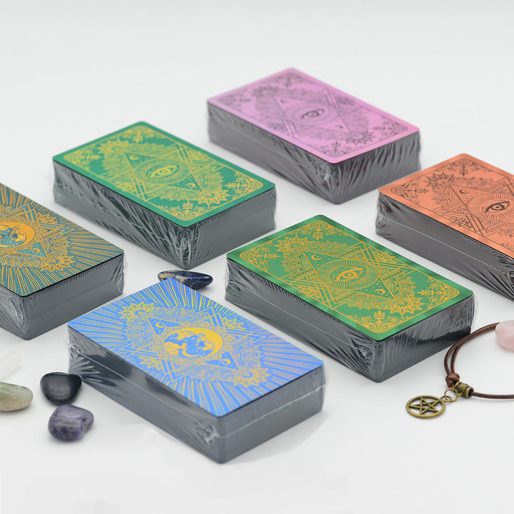 Olivenorma Foil Crystals Stone Tovaglia Set Mazzo di Tarocchi Carte