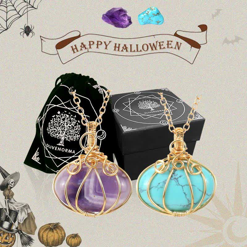 Olivenorma GUARDIAN PUMPKIN - Collana creativa di cristallo zucca 