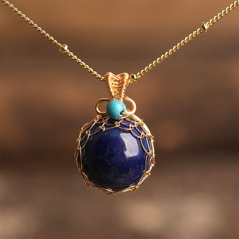 Collana con sfera di cristallo naturale delicato Olivenorma