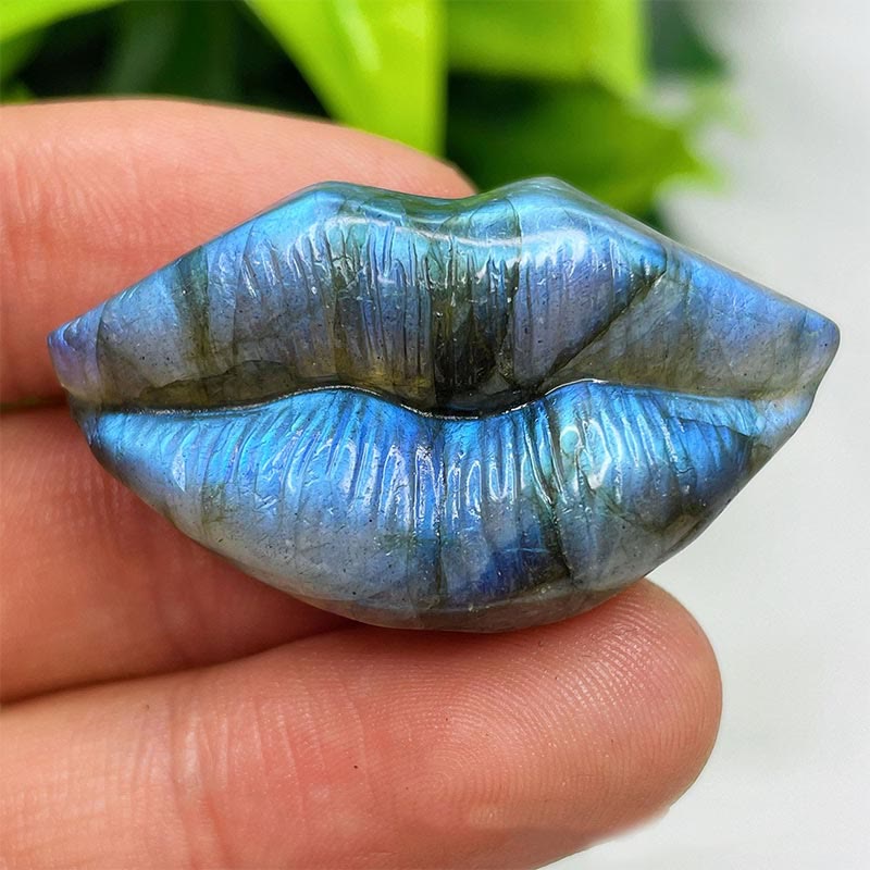 Ornamenti con faccia di luna in labradorite naturale Olivenorma , decorazione con pietre preziose 