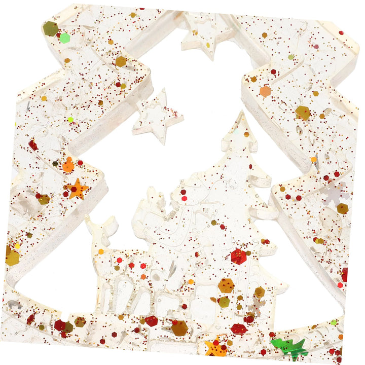 Decorazione per albero di Natale in resina di ghiaia di cristallo naturale Olivenorma 