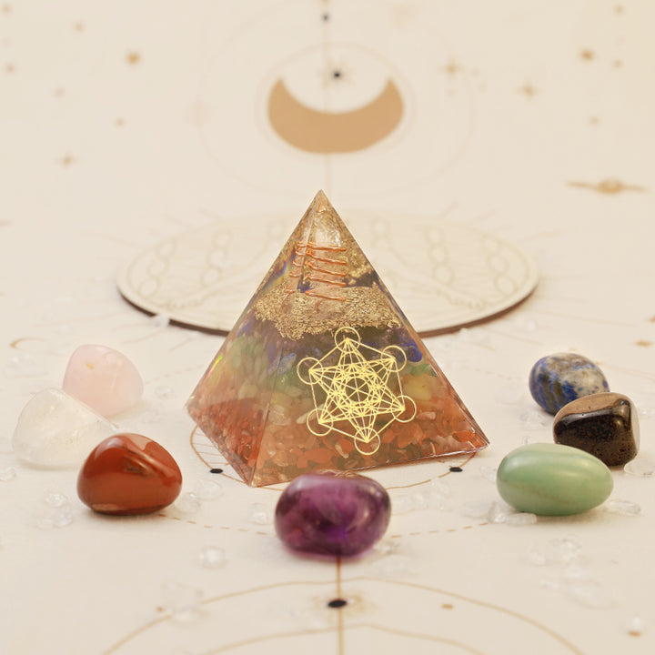 Olivenorma Chakra Cubo di Metatron Guarigione Piramide Orgonica