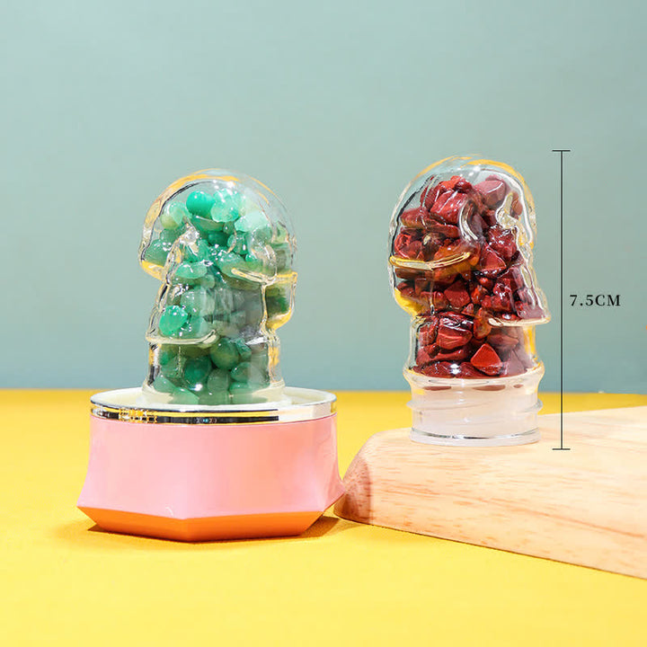 Decorazione di cristallo per bottiglia d'acqua con teschio Olivenorma