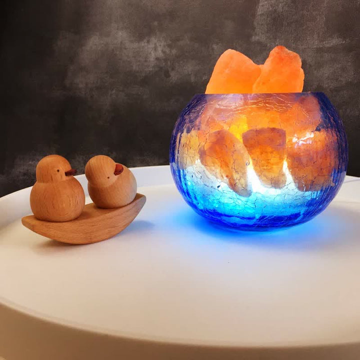 Olivenorma Creative Ice Cracked Glass Tank Lampada di vendita rosa dell'Himalaya