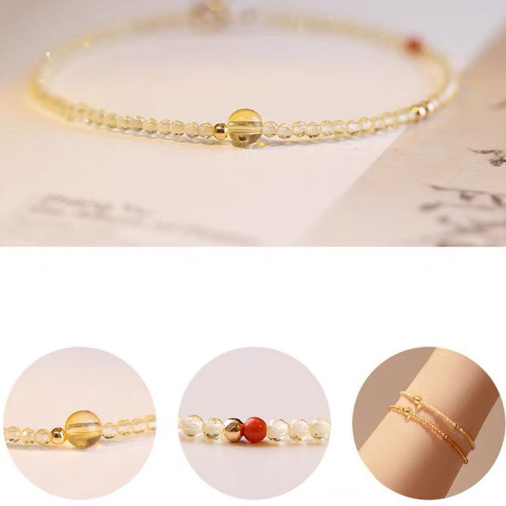 Bright Galaxy - Braccialetto con pietra preziosa energetica Citrino