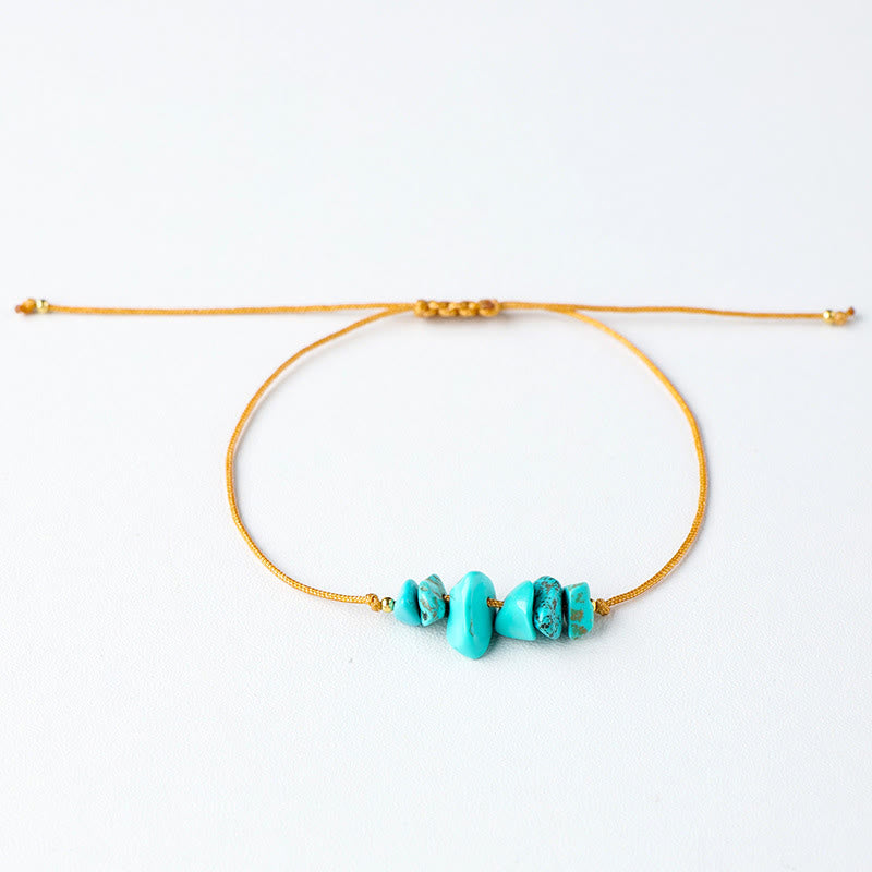 Bracciale intrecciato con pietre preziose irregolari "Nature's Healing Wishes" Olivenorma