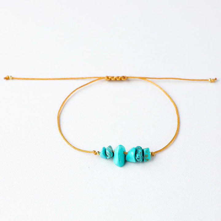 Bracciale intrecciato con pietre preziose irregolari "Nature's Healing Wishes" Olivenorma