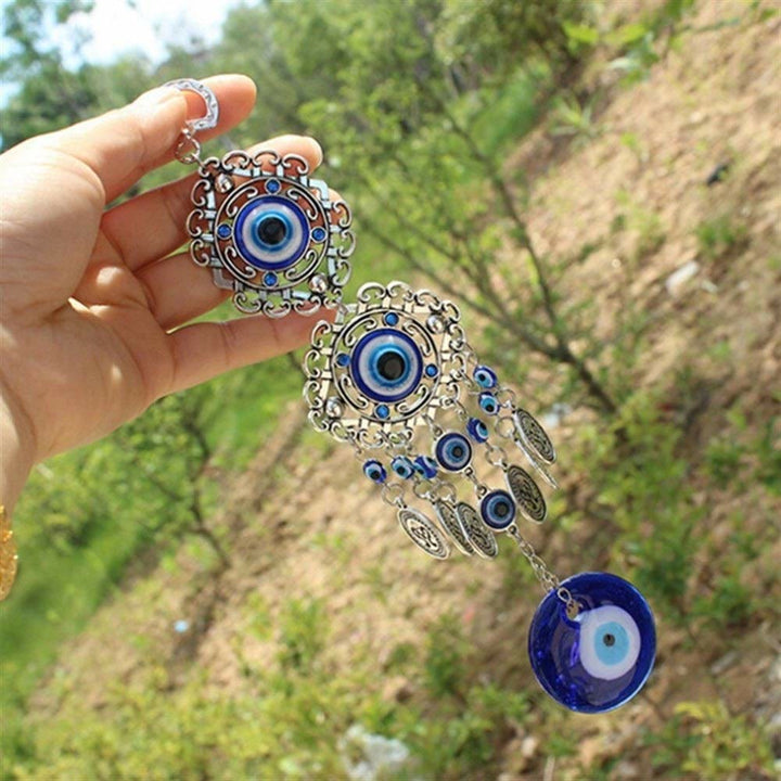 Olivenorma Blue Evil Eye Dream Net Catcher Decorazione da parete